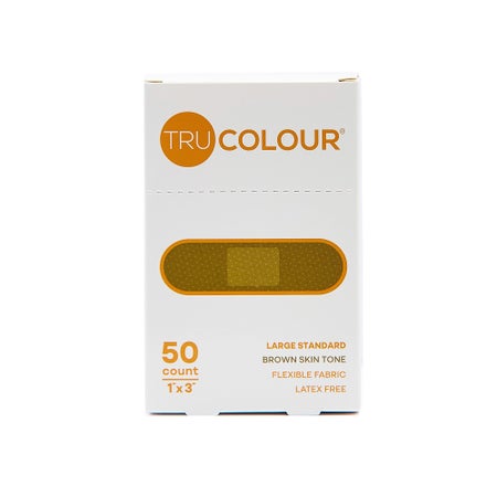 Adhesive Strip Tru-Colour® Fabric Brown 1 X 3 Inch Sterile