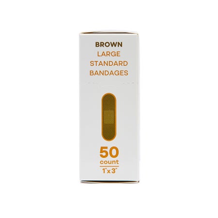Adhesive Strip Tru-Colour® Fabric Brown 1 X 3 Inch Sterile