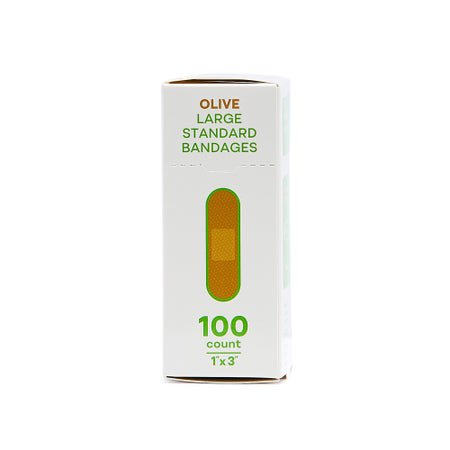 Adhesive Strip Tru-Colour® Fabric Olive 1 X 3 Inch Sterile