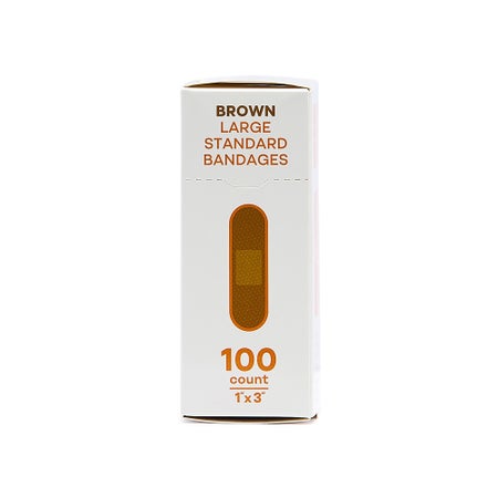 Adhesive Strip Tru-Colour® Fabric Brown 1 X 3 Inch Sterile
