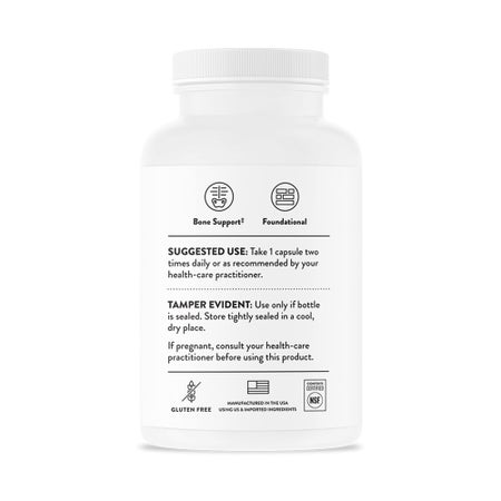 Dietary Supplement THORNE® Calcium Calcium 250 mg Strength Capsule 120 per Bottle