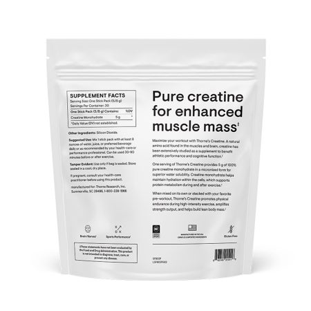 Oral Supplement THORNE® Creatine Unflavored Powder 16 oz. Canister