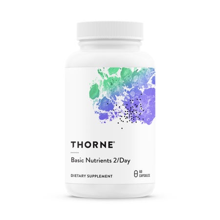 Dietary Supplement THORNE® Basic Nutrients 2/Day Vitamin A 450 mcg Strength Capsule 60 per Bottle