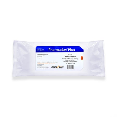 Surface Disinfectant Cleaner Pharma-Sat Plus™ Premoistened Cleanroom Manual Pull Wipe 30 Count Soft Pack Alcohol Scent Sterile