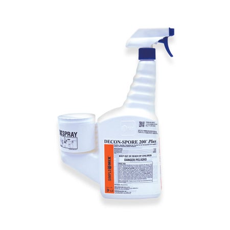 Surface Disinfectant Cleaner DECON-SPORE® 200 Plus Peroxide Based SimpleMix Ready to Mix System Liquid 16 oz. Bottle Scented Sterile