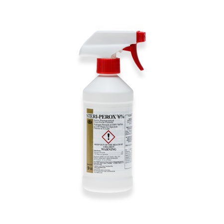 Surface Disinfectant Cleaner STERI-PEROX 6% Peroxide Based Trigger Spray Liquid 16 oz. Bottle Sterile