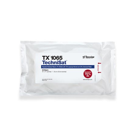 Surface Disinfectant Cleaner TechniSat® Premoistened Cleanroom Manual Pull Wipe 50 Count Bag Alcohol Scent NonSterile
