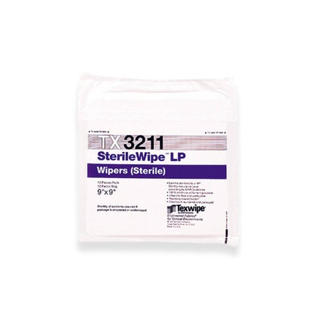 Cleanroom Wipe AlphaWipe® 100 Count Bag 9 X 9 Inch Sterile Disposable