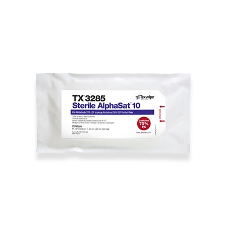 Surface Disinfectant Cleaner AlphaSat® with Vectra® Alpha® Premoistened Cleanroom Manual Pull Wipe 20 Count Bag Alcohol Scent Sterile