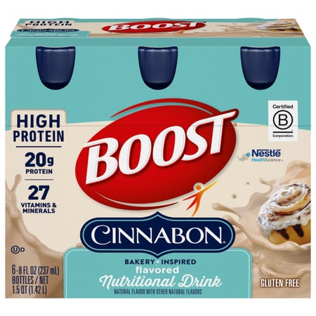 Oral Supplement Boost® High Protein Cinnabon Bakery Inspired Flavor Liquid 8 oz. Bottle Retail