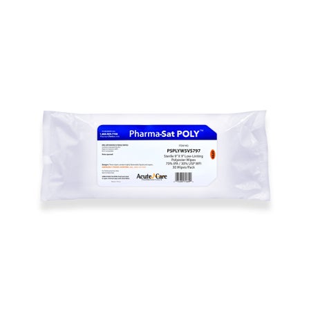 Surface Disinfectant Cleaner Pharma-Sat Poly™ Premoistened Cleanroom Manual Pull Wipe 30 Count Bag Alcohol Scent Sterile