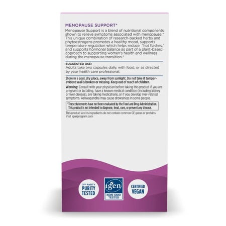 Dietary Supplement Nordic Naturals® Menopause Support Calcium 100 mg Strength Capsule 60 per Bottle
