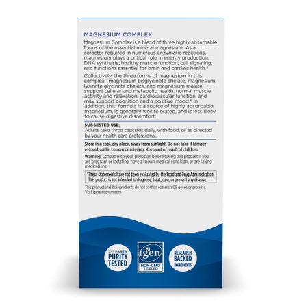 Dietary Supplement Nordic Naturals® Magnesium Complex Magnesium 225 mg Strength Capsule 90 per Bottle