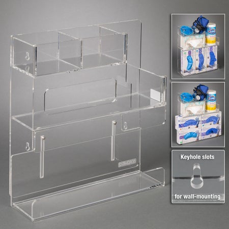 Exam Room Organizer Poltex Wall Mount Clear Acrylic