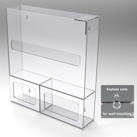 PPE Dispenser Poltex Wall Mount Clear PETG