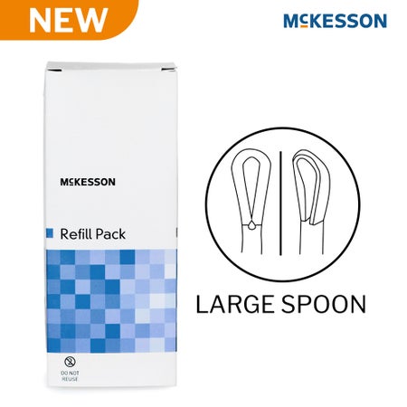 Ear Curette Pack McKesson Single-ended Handle 8 mm Tip Lighted Large Spoon Tip
