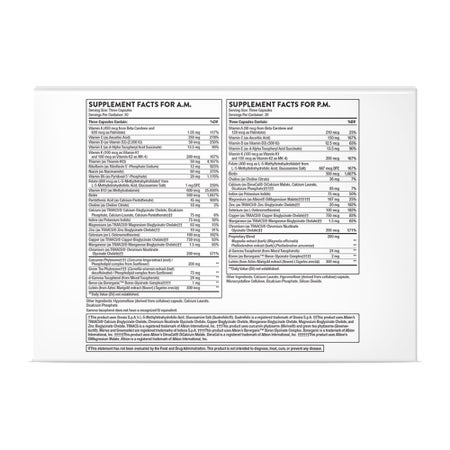 Dietary Supplement Pack THORNE® Multi-Vitamin Elite Vitamin A, C, D, E, K Various Strengths Capsule 1 Box