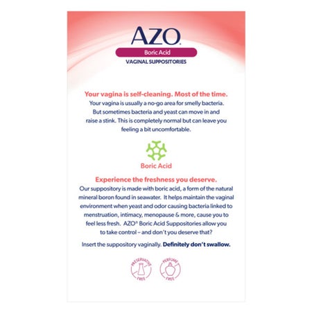 Vaginal Antifungal AZO® 600 mg Strength Suppository 30 Per Box Box