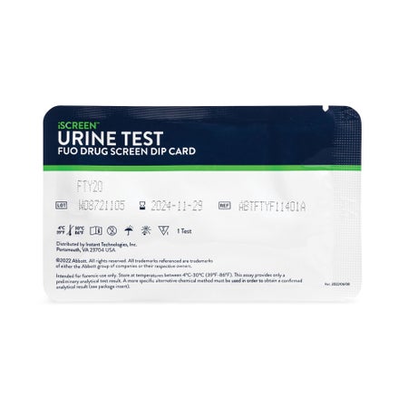 Drugs of Abuse Test Kit iScreen® AMP1000, BUP10, BZO300, COC300, Et6500, FTY20, mAMP / MET1000, MDMA500, MOP300, MTD300, OXY100, THC50, TRA200 25 Tests For Forensic Use Only
