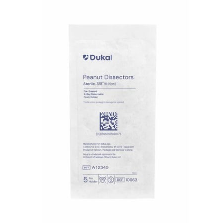 Surgical Peanut Sponge X-Ray Detectable Cotton Gauze 3/8 Inch Diameter 5 Count Foam Count Holder Sterile
