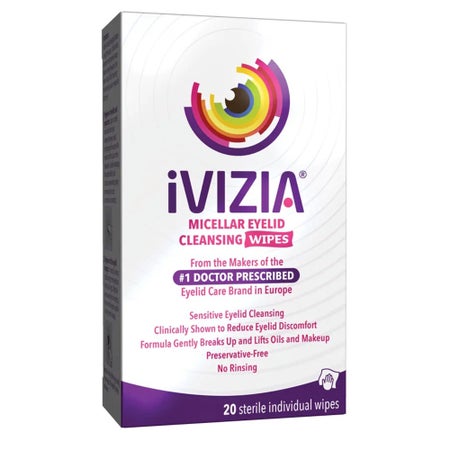 Eyelid Cleanser iVIZIA® 20 per Box Wipe
