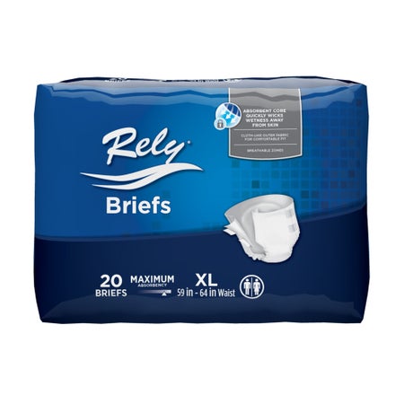 Incontinence Brief Rely® Adult X-Large Unisex Disposable Heavy Absorbency