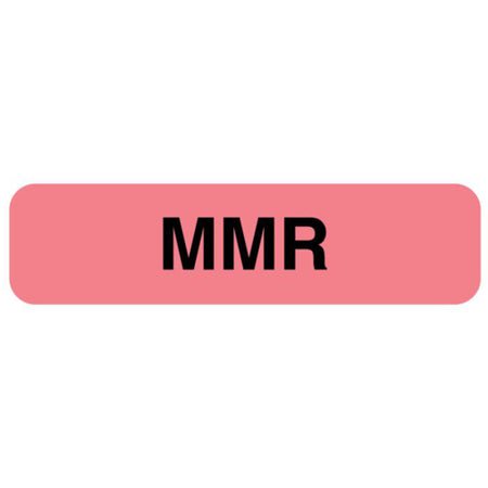 Pre-Printed Label UAL® Vaccine Label Pink MMR Black 5/16 X 1-1/4 Inch