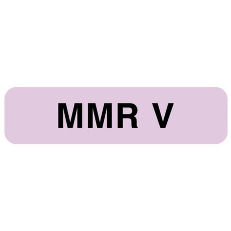 Pre-Printed Label UAL® Vaccine Label Lavender MMR V Black 5/16 X 1-1/4 Inch