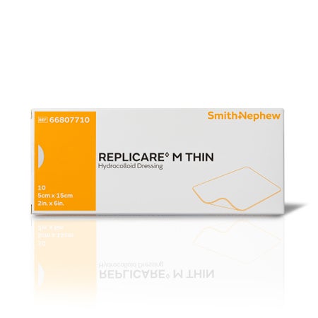 Hydrocolloid Dressing Replicare M Thin Film Backing 2 X 6 Inc Rectangle Hydrocolloid / Film