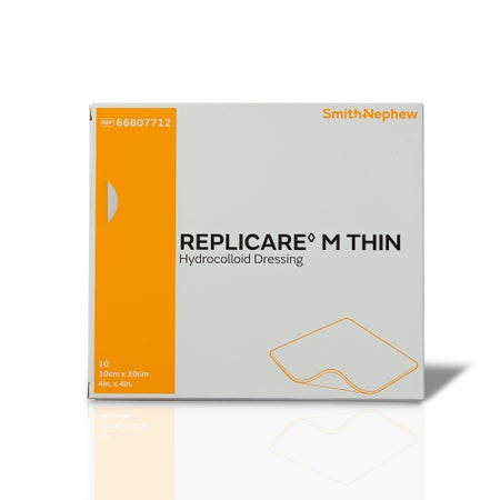 Hydrocolloid Dressing Replicare M Thin Film Backing 4 X 4 Inch Square Hydrocolloid / Film