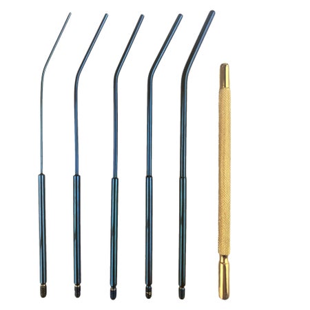 Cervical Dilator Set MedGyn 1 mm, 1.5 mm, 2 mm, 2.5 mm, 3 mm Diameter Titanium NonSterile