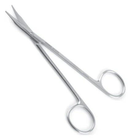 Tenotomy Scissors JedMed Stevens 5-1/2 Inch Length OR / Surgical Grade Stainless Steel NonSterile Finger Ring Handle Curved Blunt Tip / Blunt Tip