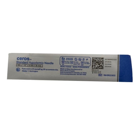 Hypodermic Needle Ceros™ 1-1/2 Inch Length 16 Gauge Thin Wall