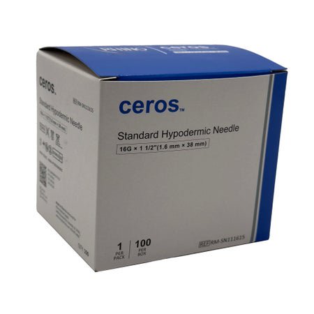 Hypodermic Needle Ceros™ 1-1/2 Inch Length 16 Gauge Thin Wall