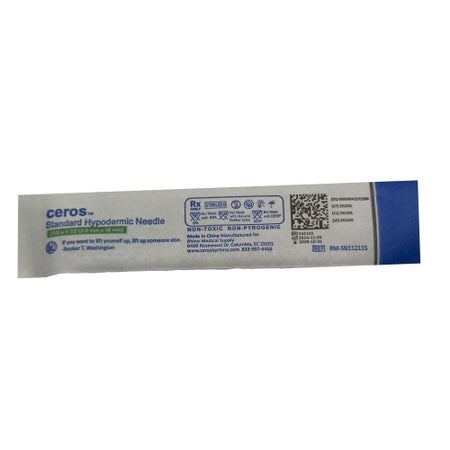 Hypodermic Needle Ceros™ 1-1/2 Inch Length 21 Gauge Thin Wall