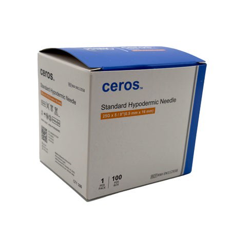 Hypodermic Needle Ceros™ 5/8 Inch Length 25 Gauge Thin Wall