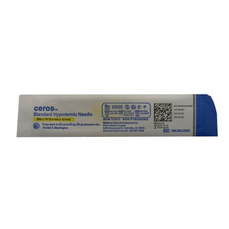 Hypodermic Needle Ceros™ 1/2 Inch Length 30 Gauge Thin Wall