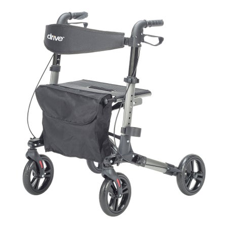 4 Wheel Rollator drive™ Black Lightweight / Folding Aluminum Frame