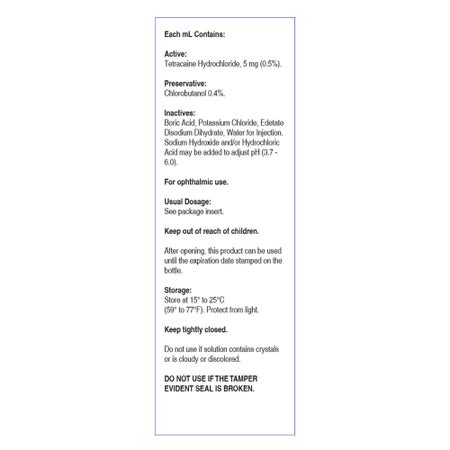 Tetracaine HCl 0.5% Solution 15 mL
