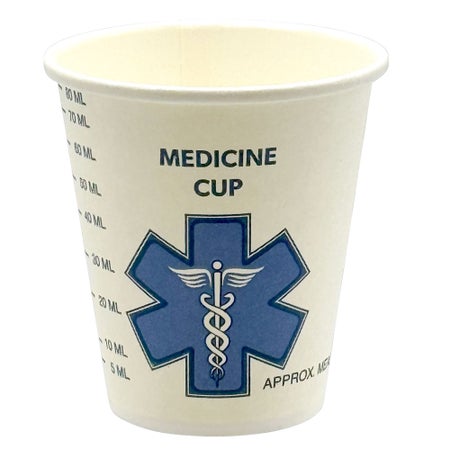 Medicine Cup Empress 3 oz. White Wax Coated Paper Disposable NonSterile