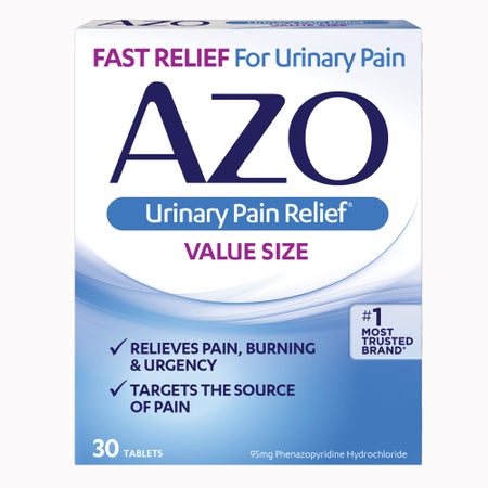 Urinary Pain Relief AZO® 95 mg Strength Penazopyridine Hcl Tablet 30 per Box