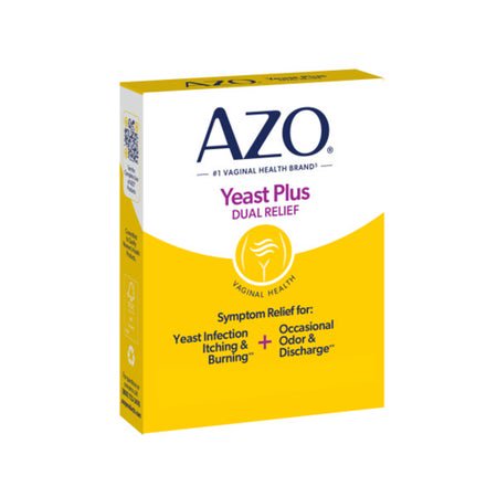 Pain Relief AZO® Yeast® Plus 30X - 30X - 12X -12X Strength Candida Albicans / Kreosotum / Natrium Muriaticum / Sulphur Tablet 60 per Box