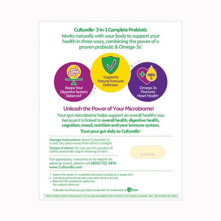 Probiotic Dietary Supplement Culturelle® 30 per Box Capsule