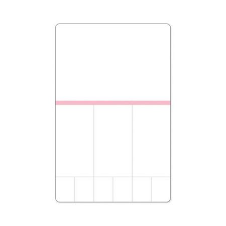 Blank Label PDC® Thermal White / Red Stripe Permanent Paper 3-3/8 X 5-1/4 Inch