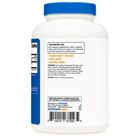 Dietary Supplement nutricost® Vitamin C with Rose Hips Vitamin C / Rose Hips 1,000 mg - 25 mg Strength Capsule 240 Per Bottle