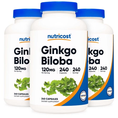 Dietary Supplement nutricost® Ginko Biloba 120 mg Strength Capsule 240 Per Bottle