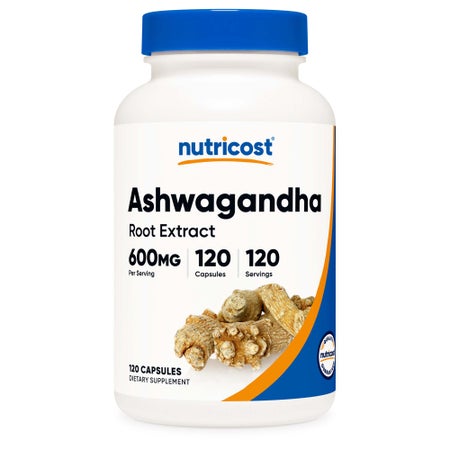 Dietary Supplement nutricost® Ashwagandha Root 600 mg Strength Capsule 120 Per Bottle