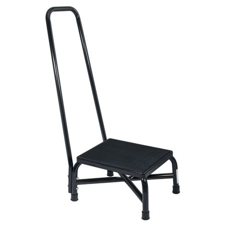 Step Stool with Handrail McKesson Bariatric 1 Step Powder Coated Steel Frame 9-1/4 Inch Step Height