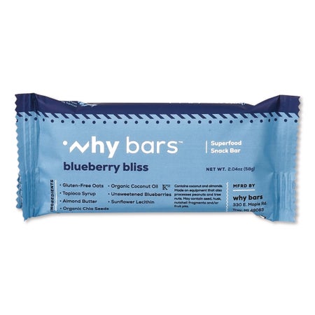 Oral Supplement why bars™ Blueberry Bliss Flavor Bar 2.04 oz. Individual Packet