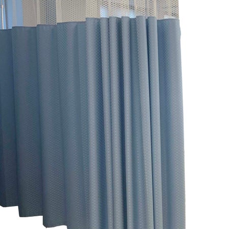 Antimicrobial Cubicle Curtain McK66 SnapToCurtain™ 1 Panel Cocomo Sky 66 X 96 Inch (Includes Top Mesh)